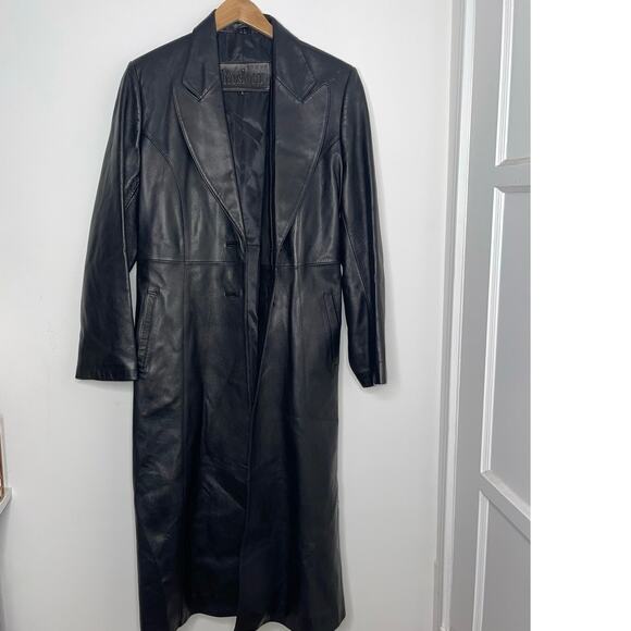 Rosleen Women’s Genuine Leather Full Length Coat Size Large - Picture 1 of 12
